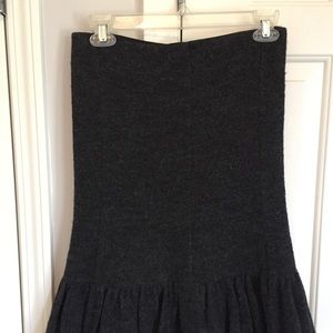 Wool/acrylic skirt with bubble hem